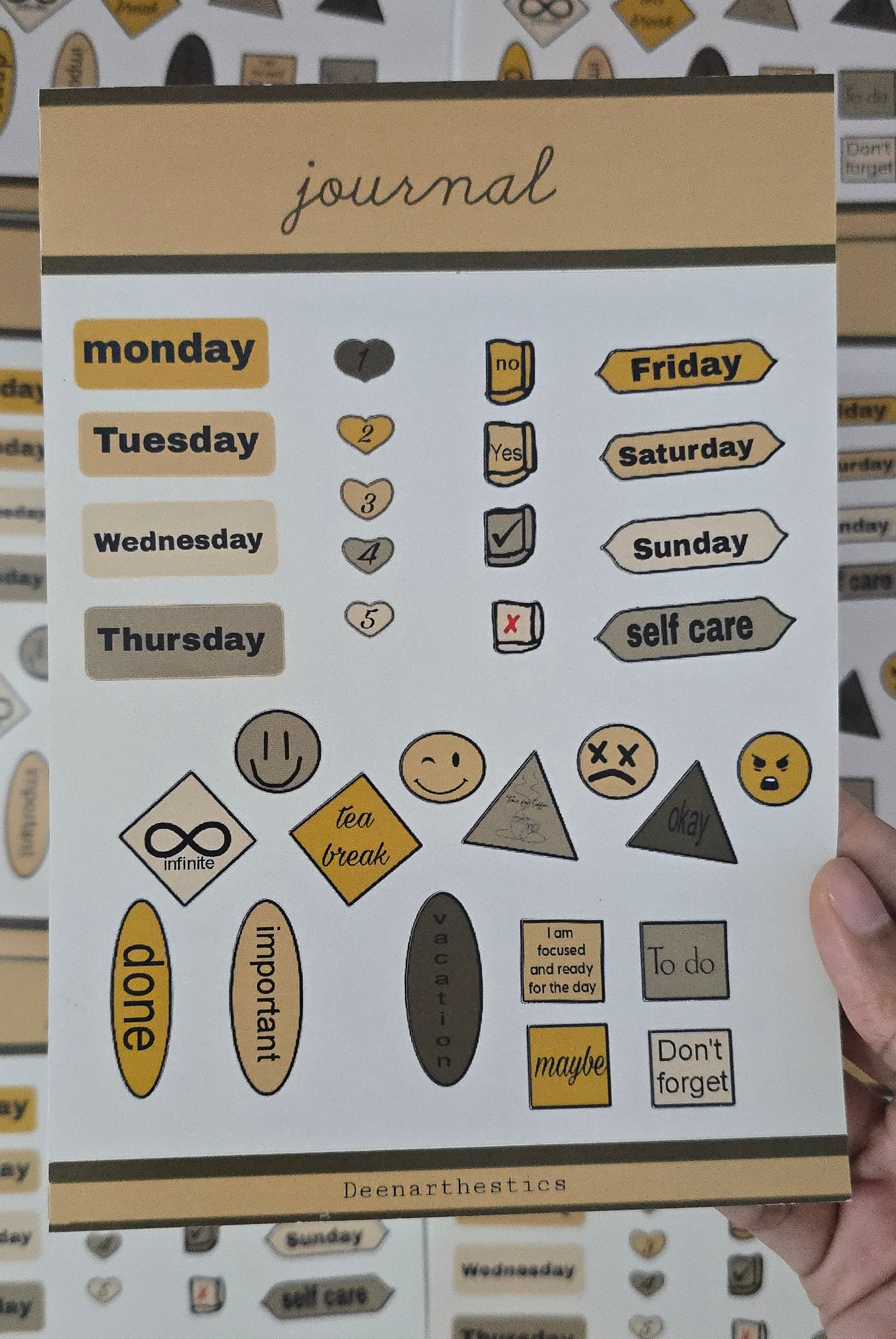 JOURNAL STICKERS SHEET