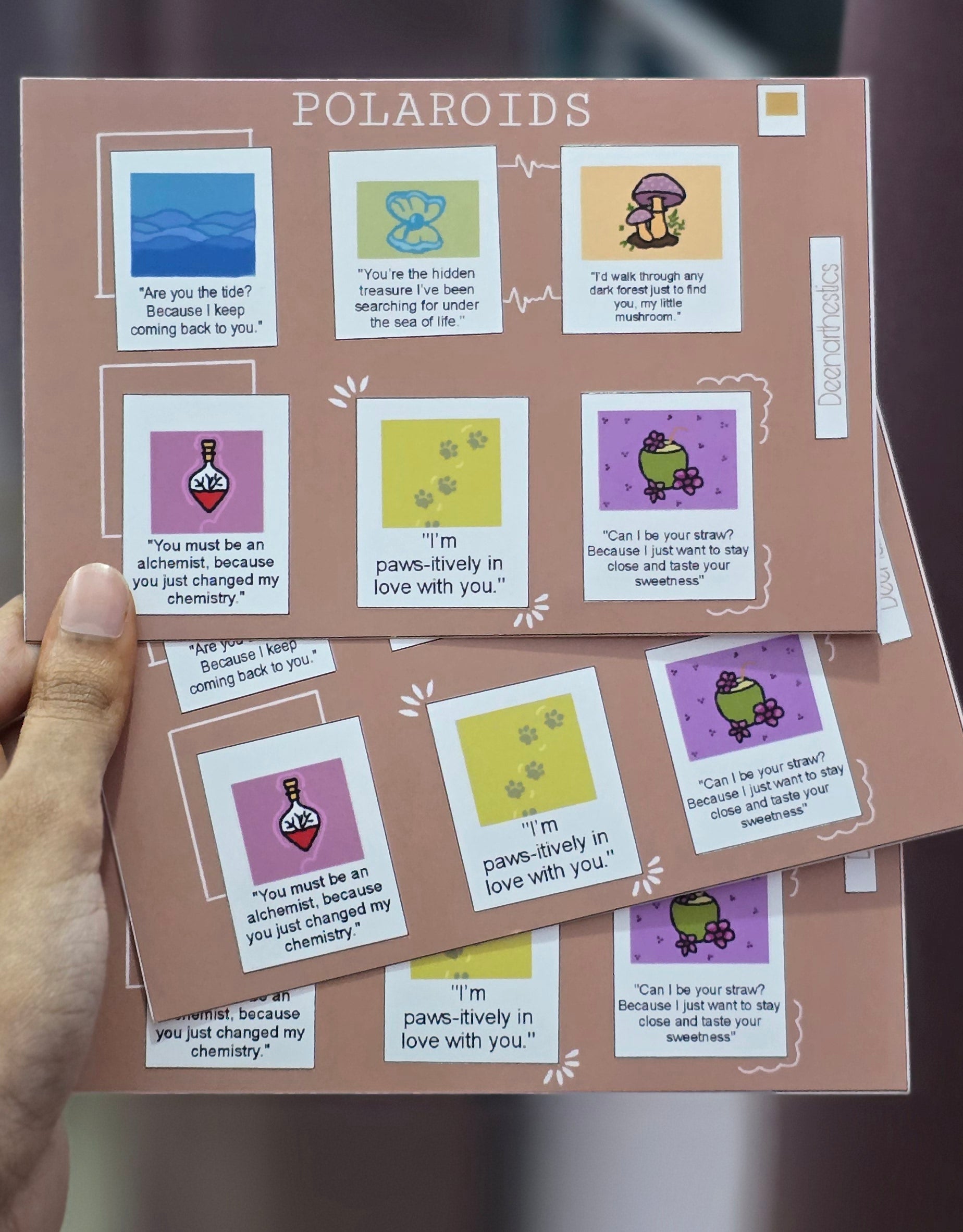 POLAROIDS STICKER SHEET